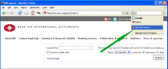 Add BIS search to Firefox search provider