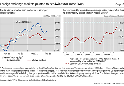 Foreign exchange markets pointed to headwinds for some EMEs