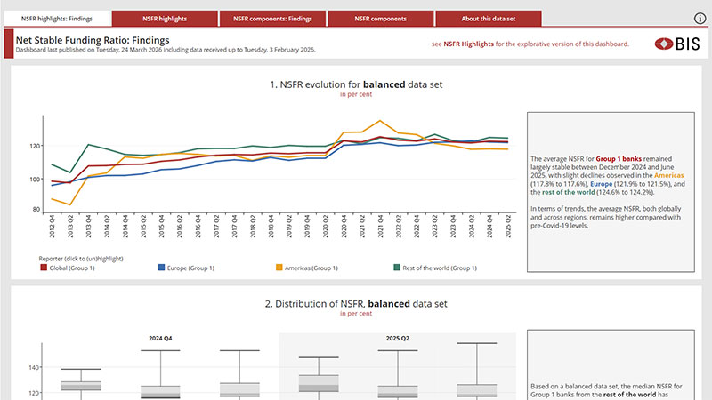 Net Stable Funding Ratio dashboard