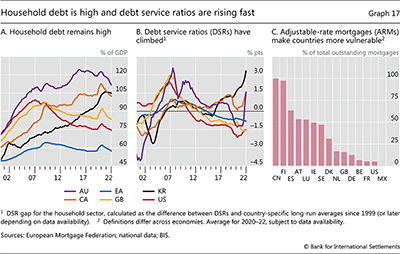 Household debt is high and debt service ratios are rising fast