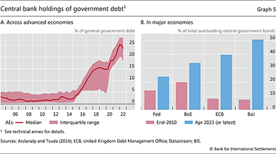 Central bank holdings of government debt