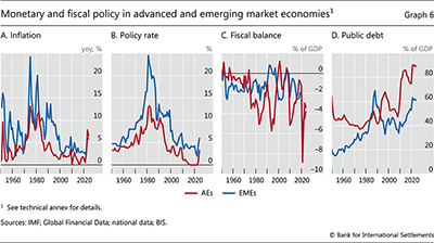 Monetary and fiscal policy in advanced and emerging market economies