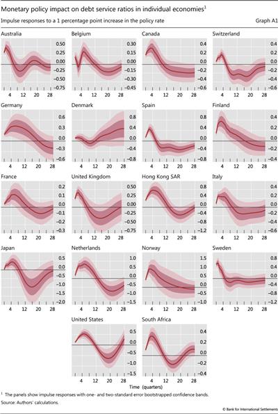 Monetary policy impact on debt service ratios in individual economies