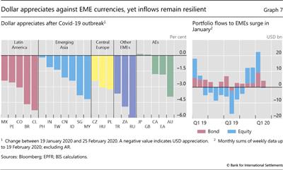 Dollar appreciates against EME currencies, yet inflows remain resilient