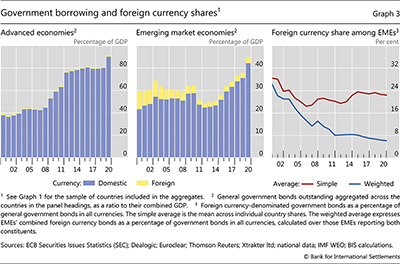 Government borrowing and foreign currency shares