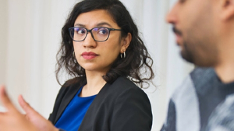 Person looking at another person