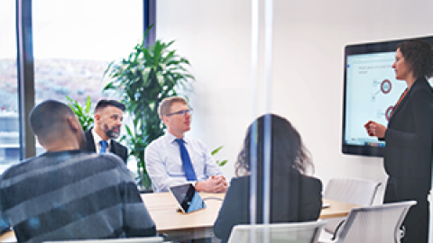 Group of people discussing