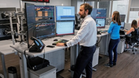 Traders in their office