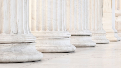 Marble pillars