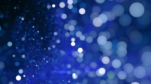 Particles over a blue background