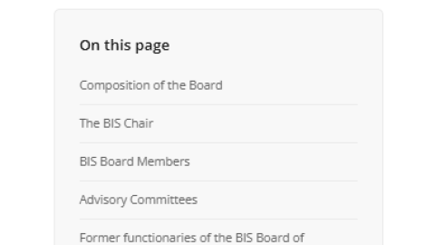 Example visual of the "On this page" anchors on a page