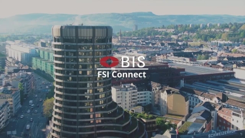 Still of video for FSI connect, showing the BIS tower against the Basel backdrop